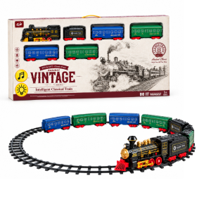 Vintage Train Set With Coal Car Classic Steam Engine Locomotive | 21 Pcs | Northlandz
