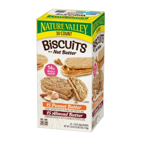 Nature Valley Biscuits with Almond Butter, 1.35 oz, 30-count